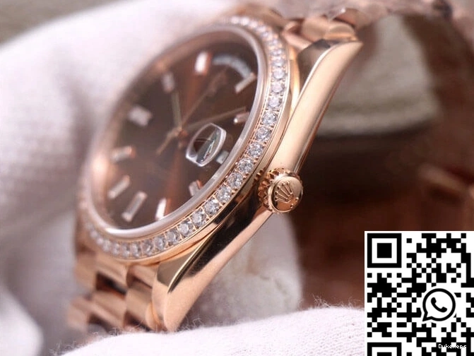 Diamond Dial Chocolate M228345RBR-0006 Factory Day-Date Rolex Color EW 0329